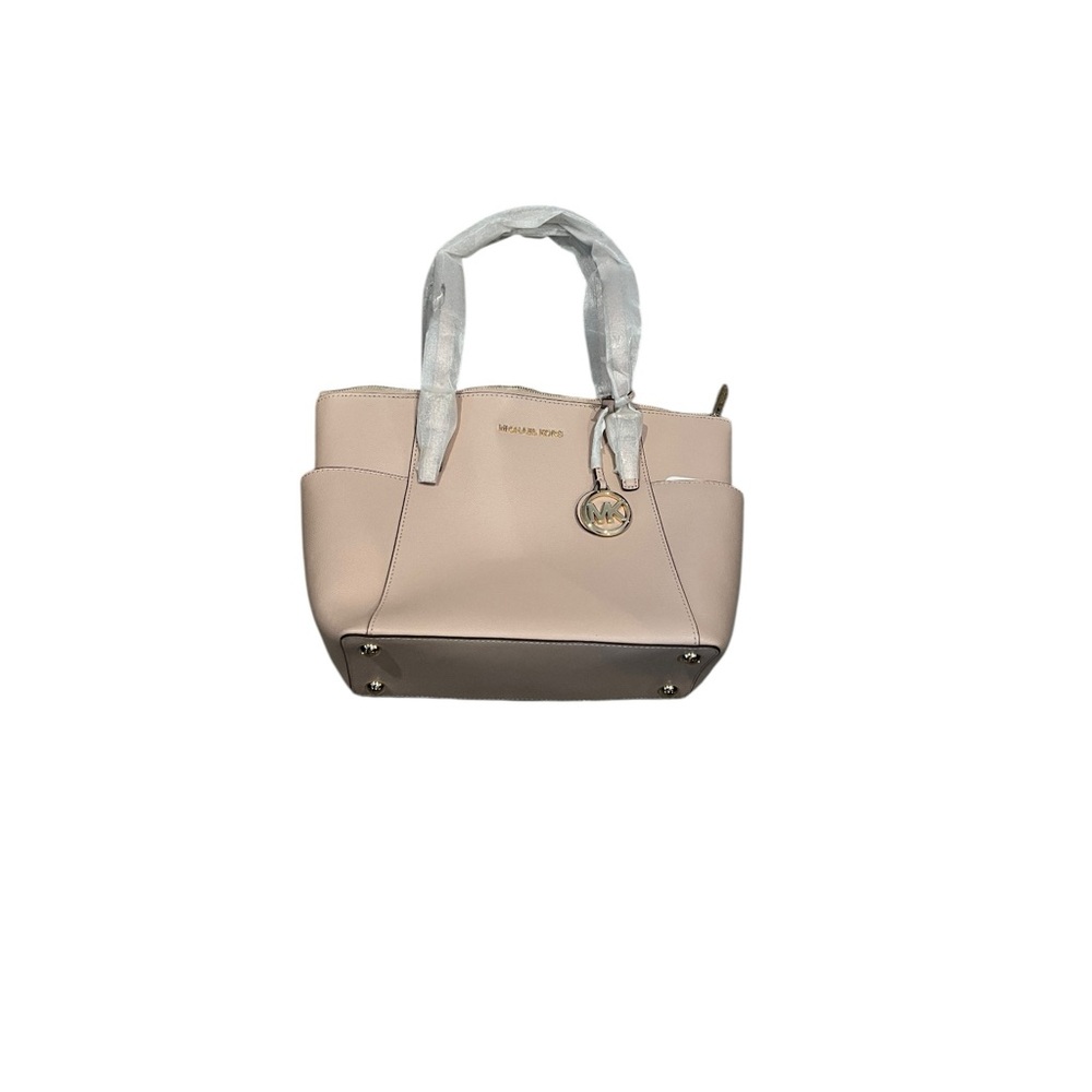 Michael Kors Charlotte Large Top-Zip Tote in the color Powder Blush. - Picture 4 of 4